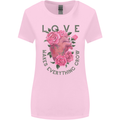 Love Makes Everything Grow Valentines Day Womens Wider Cut T-Shirt Light Pink