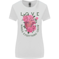 Love Makes Everything Grow Valentines Day Womens Wider Cut T-Shirt White