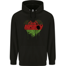 Love Malawi Flag Malawian Day Football Childrens Kids Hoodie Black