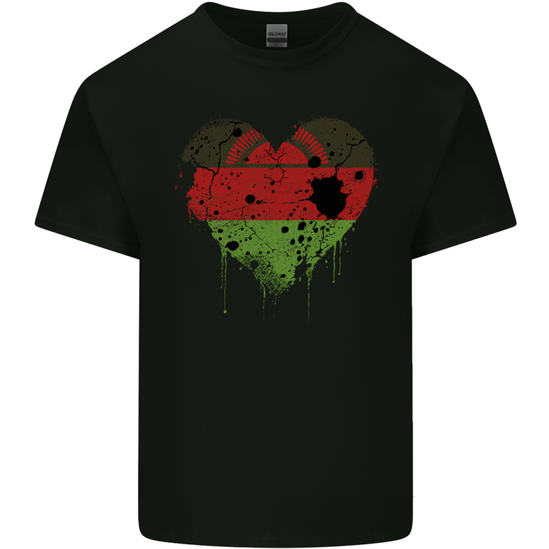 Love Malawi Flag Malawian Day Football Kids T-Shirt Childrens Black