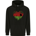 Love Malawi Flag Malawian Day Football Mens 80% Cotton Hoodie Black