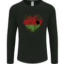 Love Malawi Flag Malawian Day Football Mens Long Sleeve T-Shirt Black