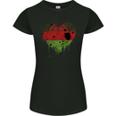 Love Malawi Flag Malawian Day Football Womens Petite Cut T-Shirt Black