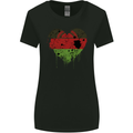 Love Malawi Flag Malawian Day Football Womens Wider Cut T-Shirt Black