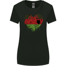 Love Malawi Flag Malawian Day Football Womens Wider Cut T-Shirt Black