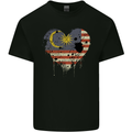 Love Malaysia Flag Malaysian Day Football Mens Cotton T-Shirt Tee Top Black