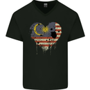Love Malaysia Flag Malaysian Day Football Mens V-Neck Cotton T-Shirt Black