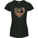 Love Malaysia Flag Malaysian Day Football Womens Petite Cut T-Shirt Black