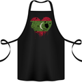 Love Maldives Flag Maldivian Day Football Cotton Apron 100% Organic Black