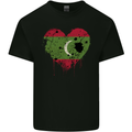 Love Maldives Flag Maldivian Day Football Mens Cotton T-Shirt Tee Top Black
