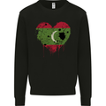 Love Maldives Flag Maldivian Day Football Mens Sweatshirt Jumper Black