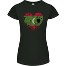 Love Maldives Flag Maldivian Day Football Womens Petite Cut T-Shirt Black