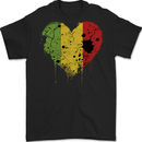 Love Mali Flag Malian Day Football Mens Gildan Cotton T-Shirt Black