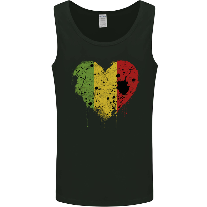 Love Mali Flag Malian Day Football Mens Vest Tank Top Black