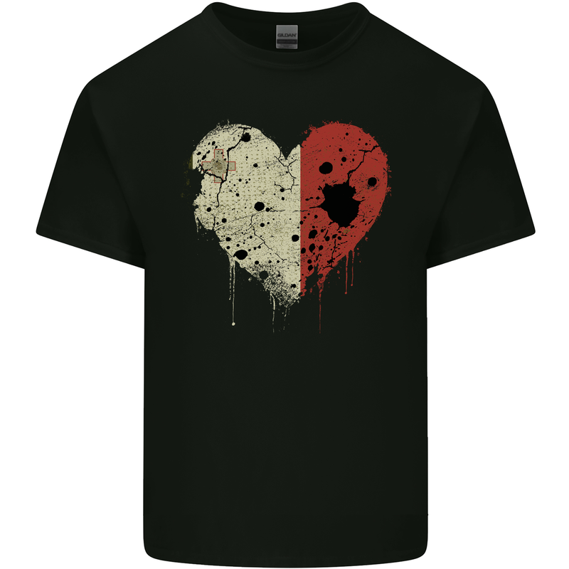Love Malta Flag Maltese Day Football Kids T-Shirt Childrens Black