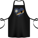 Love Marshall Islands Flag Day Football Cotton Apron 100% Organic Black
