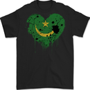 Love Mauritania Flag Mauritanian Day Football Mens Gildan Cotton T-Shirt Black