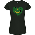 Love Mauritania Flag Mauritanian Day Football Womens Petite Cut T-Shirt Black
