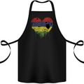 Love Mauritius Flag Mauritians Day Football Cotton Apron 100% Organic Black