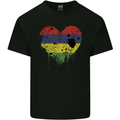 Love Mauritius Flag Mauritians Day Football Kids T-Shirt Childrens Black