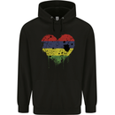 Love Mauritius Flag Mauritians Day Football Mens 80% Cotton Hoodie Black