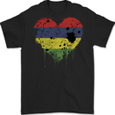Love Mauritius Flag Mauritians Day Football Mens Gildan Cotton T-Shirt Black