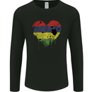 Love Mauritius Flag Mauritians Day Football Mens Long Sleeve T-Shirt Black