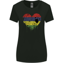 Love Mauritius Flag Mauritians Day Football Womens Wider Cut T-Shirt Black