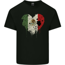 Love Mexico Flag Mexican Day Football Mens Cotton T-Shirt Tee Top Black
