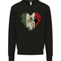 Love Mexico Flag Mexican Day Football Mens Sweatshirt Jumper Black