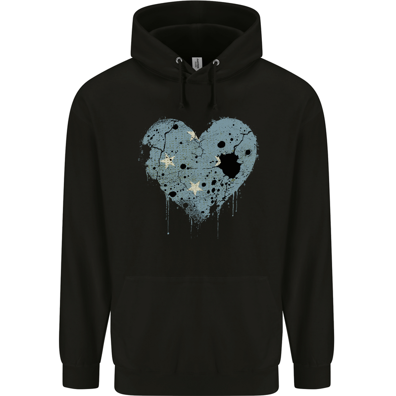 Love Micronesia Flag Micronesian Day Football Mens 80% Cotton Hoodie Black