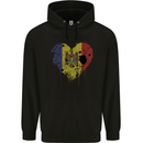 Love Moldova Flag Moldovan Day Football Childrens Kids Hoodie Black