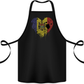 Love Moldova Flag Moldovan Day Football Cotton Apron 100% Organic Black