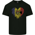 Love Moldova Flag Moldovan Day Football Kids T-Shirt Childrens Black