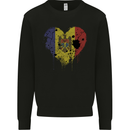 Love Moldova Flag Moldovan Day Football Mens Sweatshirt Jumper Black