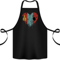 Love Mongolia Flag Mongolian Day Football Cotton Apron 100% Organic Black