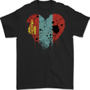 Love Mongolia Flag Mongolian Day Football Mens Gildan Cotton T-Shirt Black