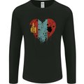Love Mongolia Flag Mongolian Day Football Mens Long Sleeve T-Shirt Black