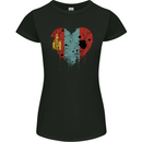 Love Mongolia Flag Mongolian Day Football Womens Petite Cut T-Shirt Black