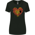 Love Montenegro Flag Montenegrin Day Football Womens Wider Cut T-Shirt Black