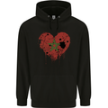 Love Morocco Flag Moroccan Day Football Mens 80% Cotton Hoodie Black