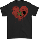 Love Morocco Flag Moroccan Day Football Mens Gildan Cotton T-Shirt Black