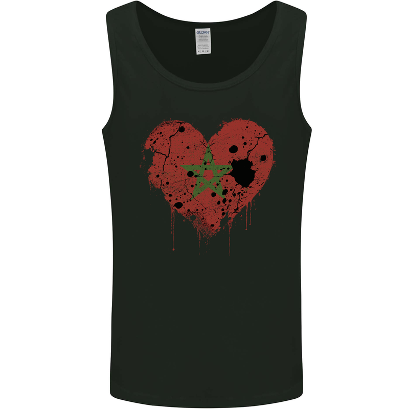 Love Morocco Flag Moroccan Day Football Mens Vest Tank Top Black