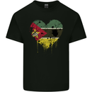 Love Mozambique Flag Mozambican Day Football Kids T-Shirt Childrens Black