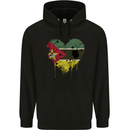 Love Mozambique Flag Mozambican Day Football Mens 80% Cotton Hoodie Black