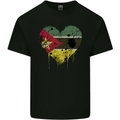 Love Mozambique Flag Mozambican Day Football Mens Cotton T-Shirt Tee Top Black