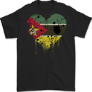 Love Mozambique Flag Mozambican Day Football Mens Gildan Cotton T-Shirt Black