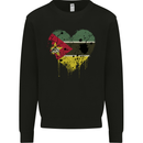 Love Mozambique Flag Mozambican Day Football Mens Sweatshirt Jumper Black