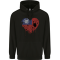 Love Myanmar Flag Burmese Day Football Childrens Kids Hoodie Black