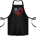 Love Myanmar Flag Burmese Day Football Cotton Apron 100% Organic Black